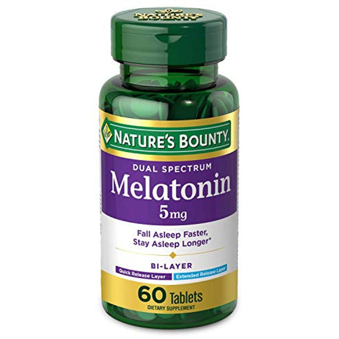 Nature's Bounty Dual Spectrum Bi-Layer Melatonin 5 Mg, 60 Tablets by Pasteur Pharmacy