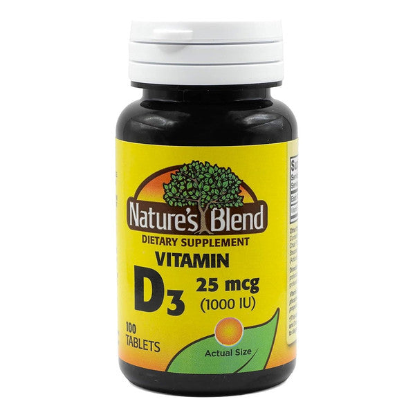 Nature's Blend Vitamin D3 1000 IU - 100 Tablets by Pasteur Pharmacy