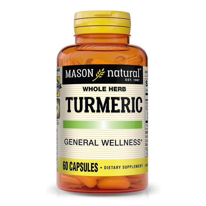 Mason Natural Turmeric -Whole Herb - Capsules by Pasteur Pharmacy