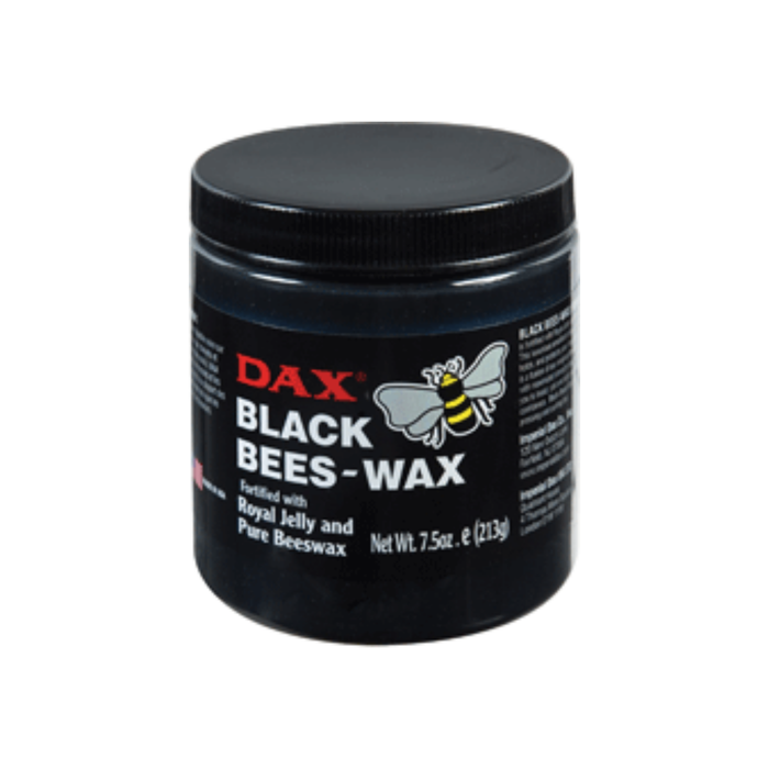 DAX Black Beeswax Styling Wax – 7.5 oz, Fortified with Royal Jelly for Strong Hold by Pasteur Pharmacy