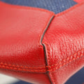 Gucci Large Red/White/Blue Striped Linen and Leather Tote Bag #3422 by Bolt Boutique