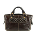 Celine Dark Brown Leather Boogie Tote Bag #3424 by Bolt Boutique
