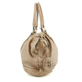 Gucci Sukey Metallic Beige Leather Shoulder Bag #3426 by Bolt Boutique
