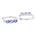 1.99 Carat Genuine Tanzanite and White Diamond .925 Sterling Silver Earrings by Bids.com