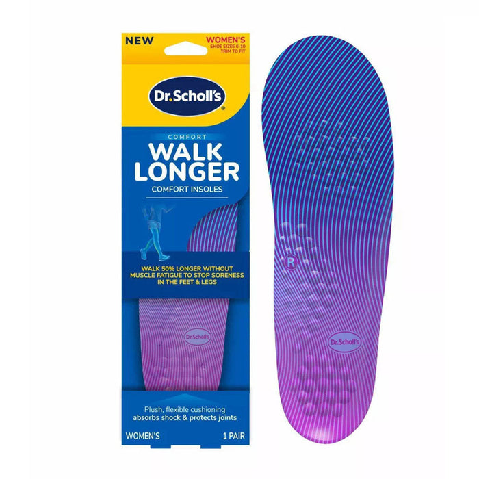 Dr. Scholl's Womens 6-11 Walk Longer Comfort Insoles 1 Pair by Pasteur Pharmacy