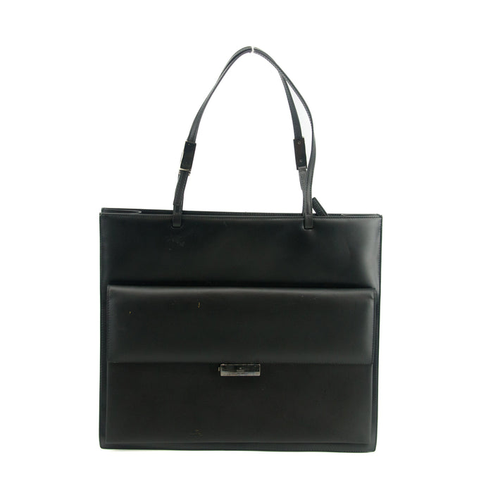Gucci Black Smooth Leather Business Shoulder Bag #3432 by Bolt Boutique