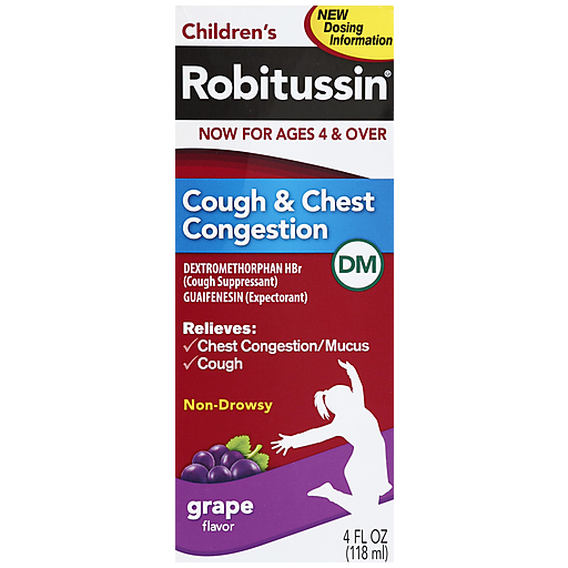 Robitussin Children's DM Cough & Chest Congestion, Grape Flavor by Pasteur Pharmacy
