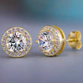 3.44 CTTW Halo Stud Earrings with Swarovski Elements by DailySale