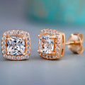 3.44 CTTW Halo Stud Earrings with Swarovski Elements by DailySale