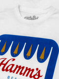 Hamm's Crown Color Logo T-Shirt - White by Tee Luv