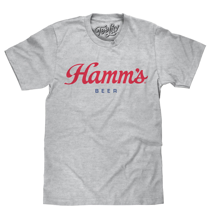 Hamm's Beer Script Logo T-Shirt - Gray by Tee Luv