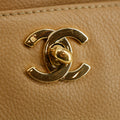 Chanel Caviar Skin Beige 2Way Executive Tunlock Shoulder Bag #3442 by Bolt Boutique