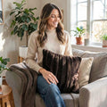 Madison Park MP30-2999 Duke Faux Fur Square Pillow; Chocolate – 20 x 20 In. by Vanessa Jane