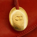 Christian Dior CD Red Leather Vintage Handbag #3446 by Bolt Boutique