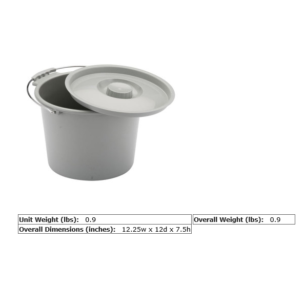 Nova Commode Replacement Bucket With Lid by Pasteur Pharmacy
