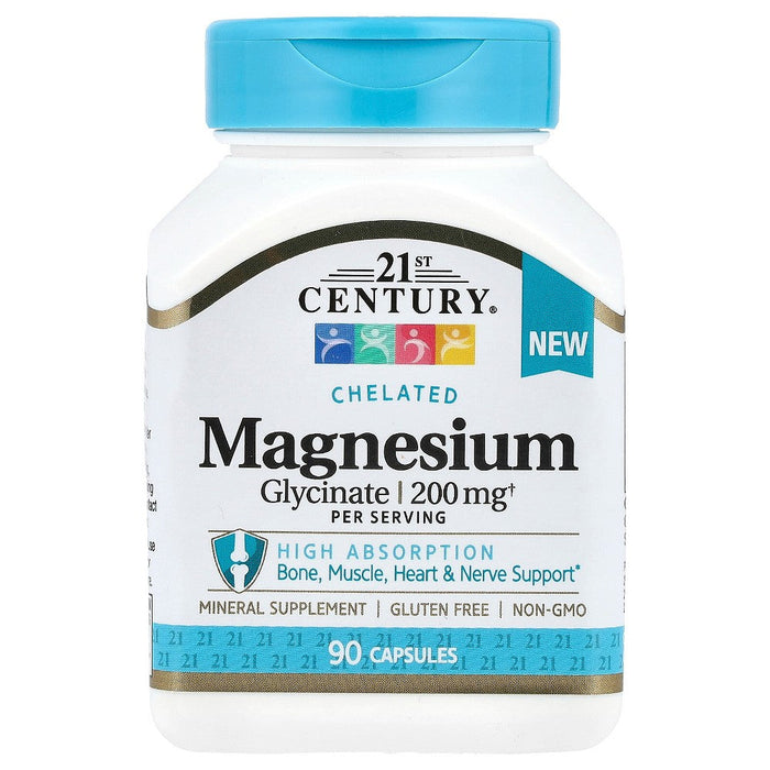 21st Century Magnesium Glycinate 200Mg Per Serving Capsules 90Ct by Pasteur Pharmacy