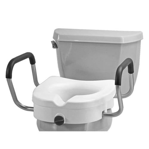 Nova 5" Raised Toilet Seat With Arms - White by Pasteur Pharmacy