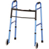 Nova Blue Folding Walker With 5″ Wheels