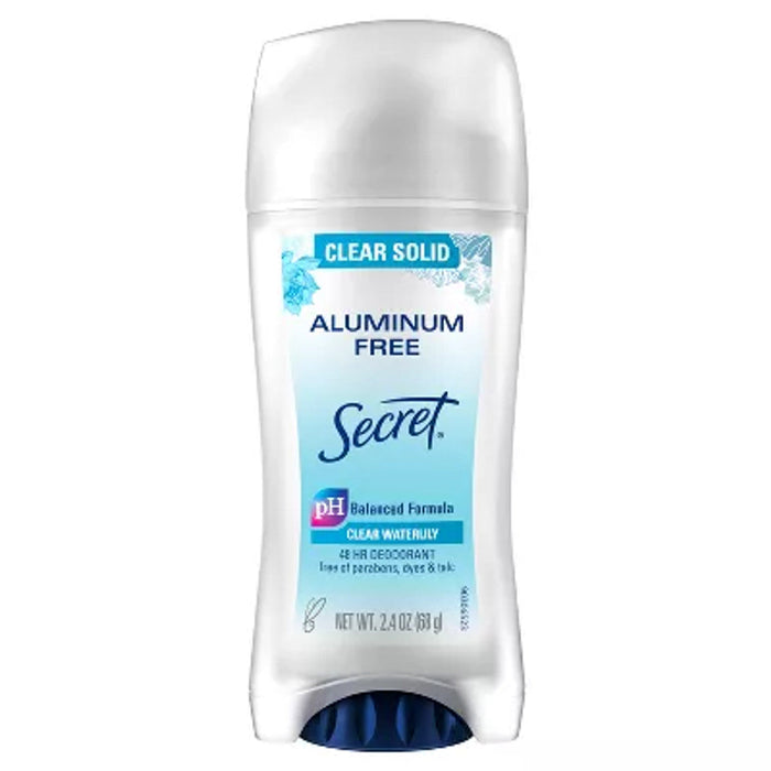 Secret Women's Aluminum-Free Clear Solid Deodorant ,2.4 Oz by Pasteur Pharmacy