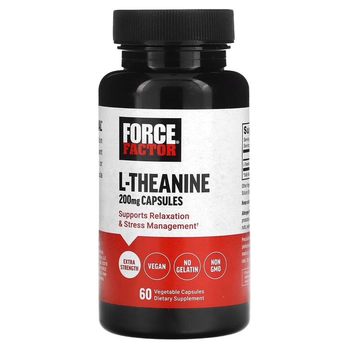 Force Factor® L-Theanine Extra Strength – 200 mg (60 Vegetable Capsules) by Pasteur Pharmacy