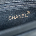 Chanel Satin Camellia Top Handle Black Leather Shoulder Bag 5 Series #3449 by Bolt Boutique