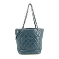 Chanel Matelasse Aged Calfskin Blue Club Shoulder Bag #3450 by Bolt Boutique