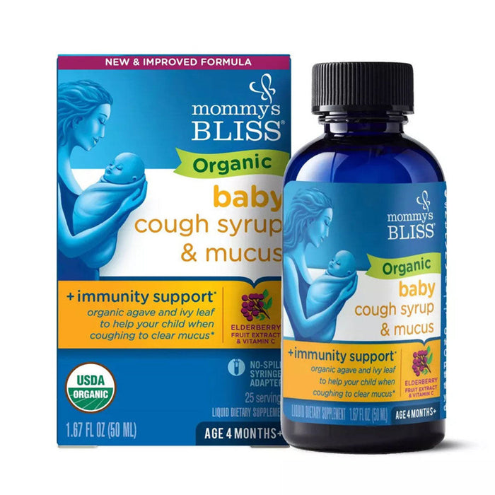 Mommy's Bliss Organic Baby Cough Syrup & Mucus Relief + Immunity Boost, 1.67 Oz by Pasteur Pharmacy