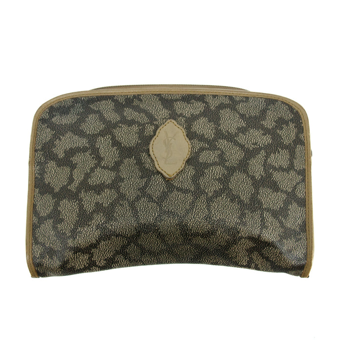 Saint Laurent YSL Coated Canvas Giraffe Pattern Pouch #3451 by Bolt Boutique