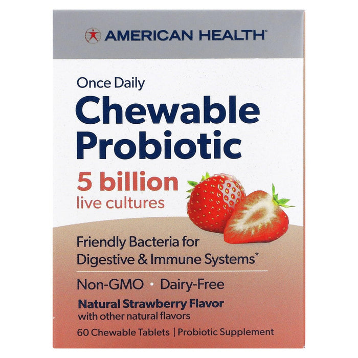 American Health Probiotic Chew Strawberry by Pasteur Pharmacy