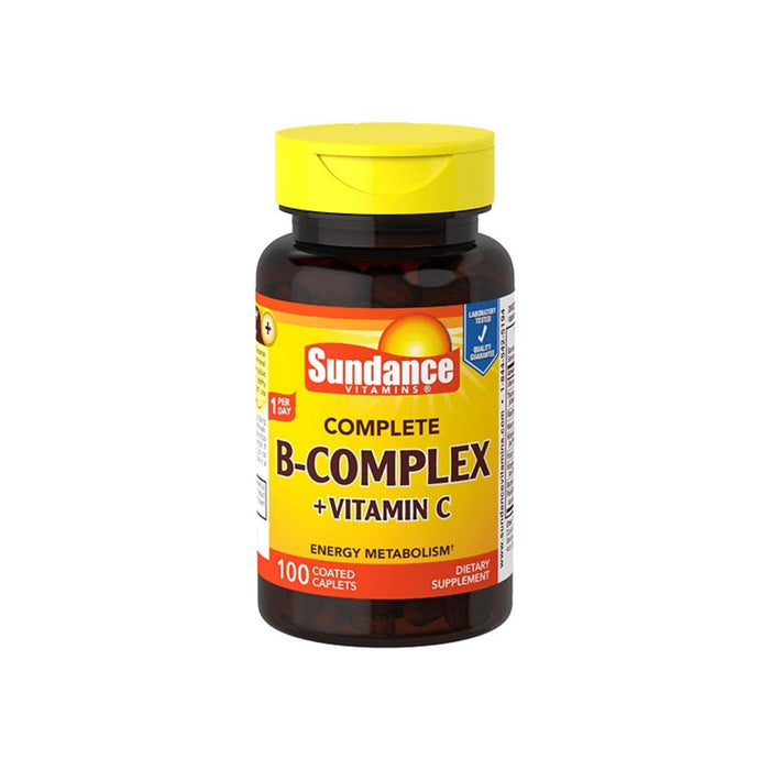 Sundance Vitamins, Complete B-Complex + Vitamin C, 100 Coated Caplets by Pasteur Pharmacy