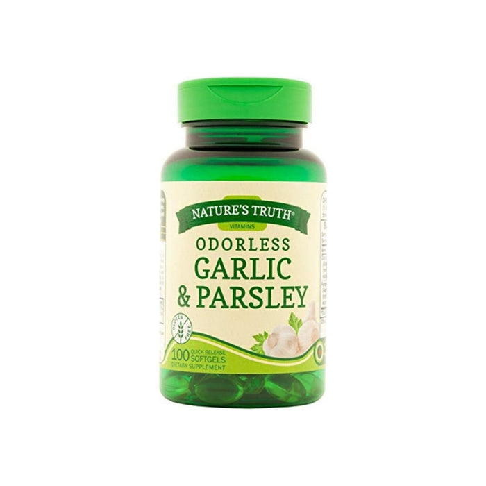 Nature's Truth Odorless Garlic & Parsley 1200 mg, Heart Health Support, 100 Quick Release Softgels by Pasteur Pharmacy