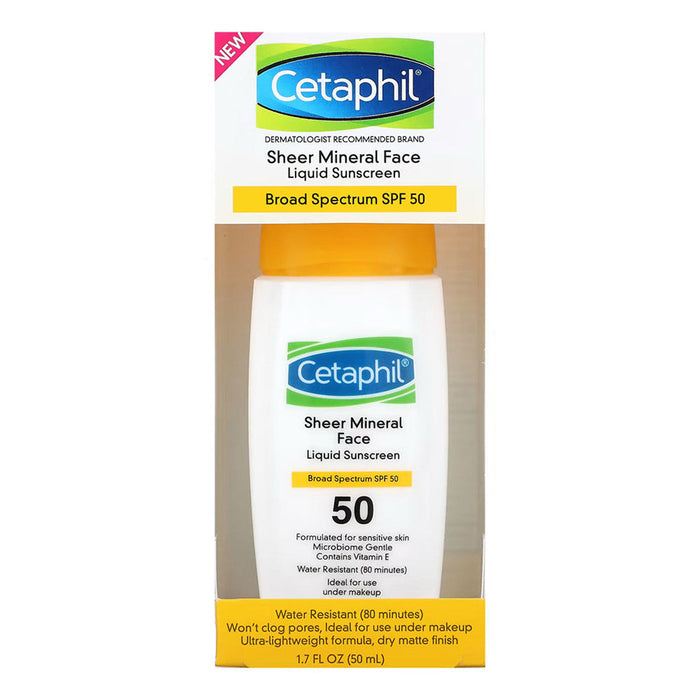 Cetaphil Sheer Mineral Liquid Face Sunscreen SPF 50 - 1.7 Fl Oz by Pasteur Pharmacy