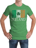 Ireland Flag with Shamrock T-Shirt - Green by Tee Luv
