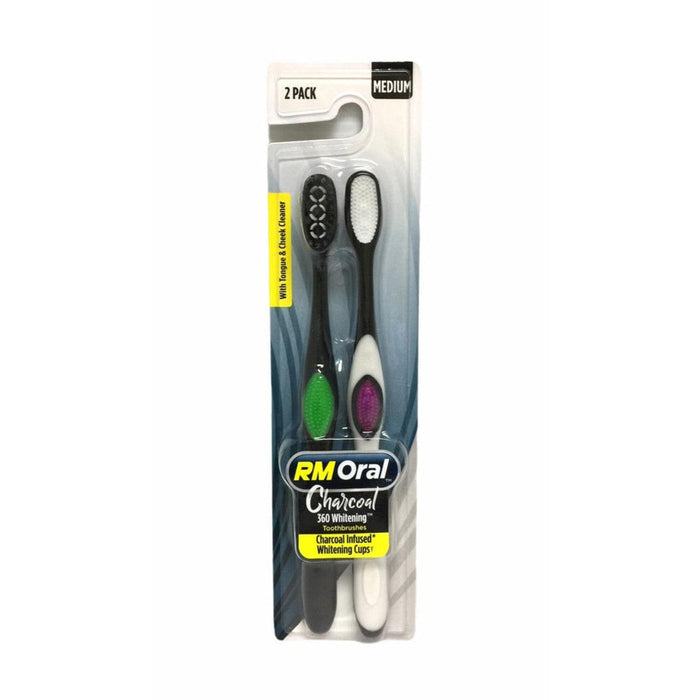 RM Oral Toothbrushes, Charcoal, Medium by Pasteur Pharmacy