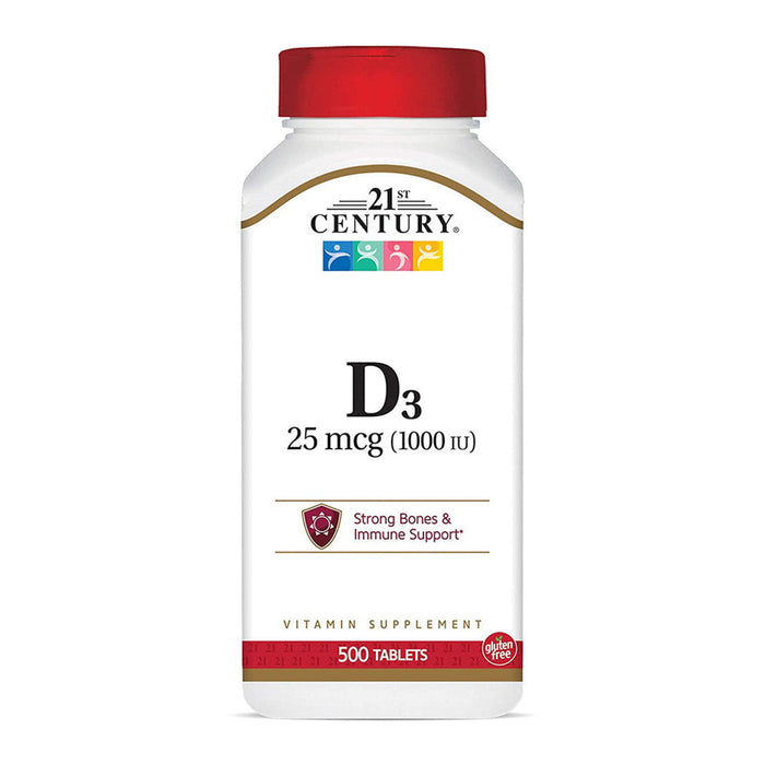 21st Century Vitamin D3 1000 IU Tablets by Pasteur Pharmacy