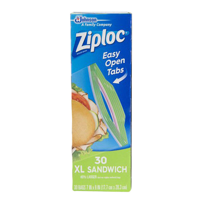 Ziploc Sandwich Bags XL, 12 Boxes of 30 Count (360 Total Bags) by Pasteur Pharmacy