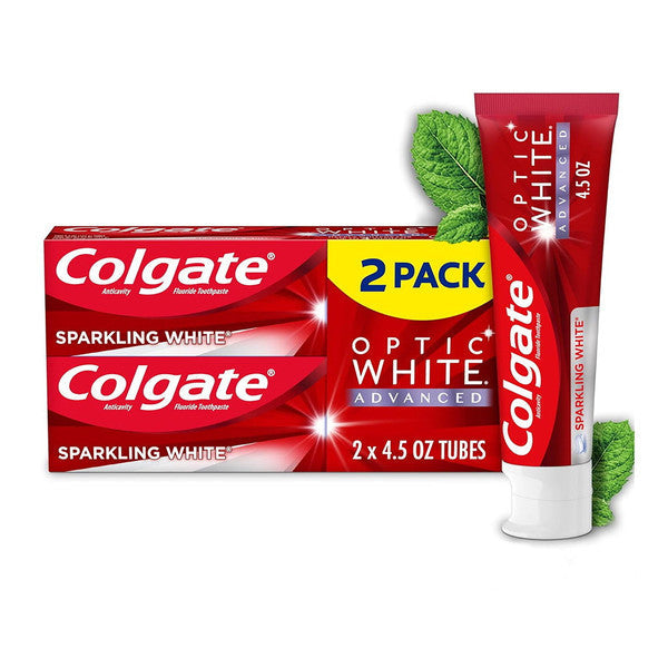 Colgate Optic White Advanced Teeth Whitening Toothpaste, Sparkling White, 4.5 Oz by Pasteur Pharmacy