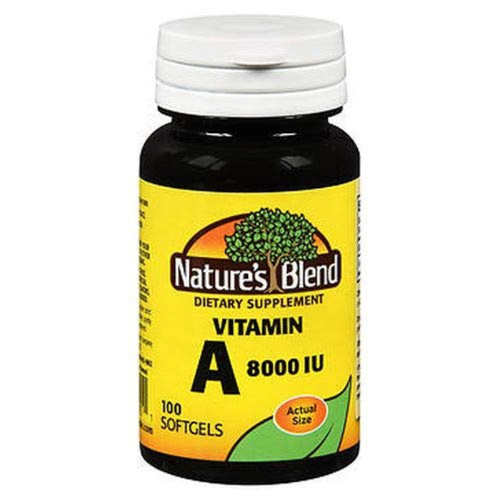 Nature's Blend Vitamin A 8,000 IU – High Potency Essential Nutrition (100 Softgels) by Pasteur Pharmacy