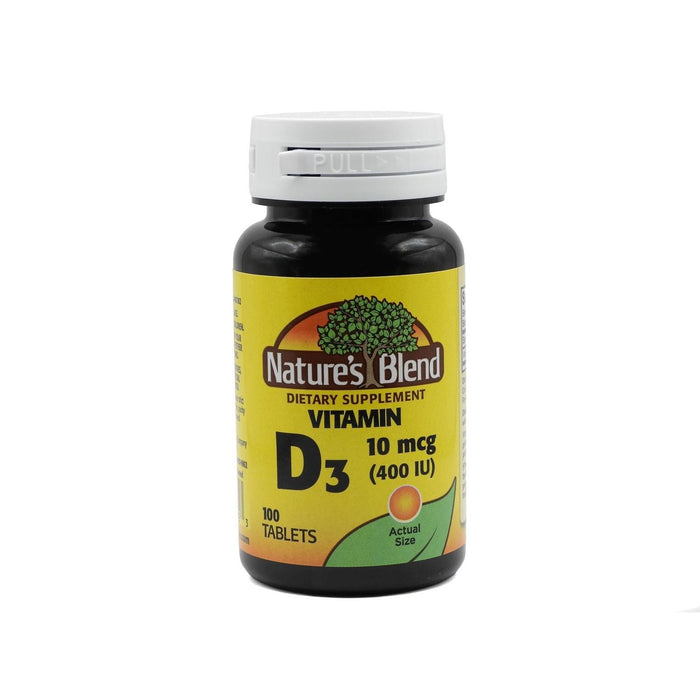 Nature's Blend Vitamin D (Cholecalciferol) 400 IU – 100 Tablets by Pasteur Pharmacy