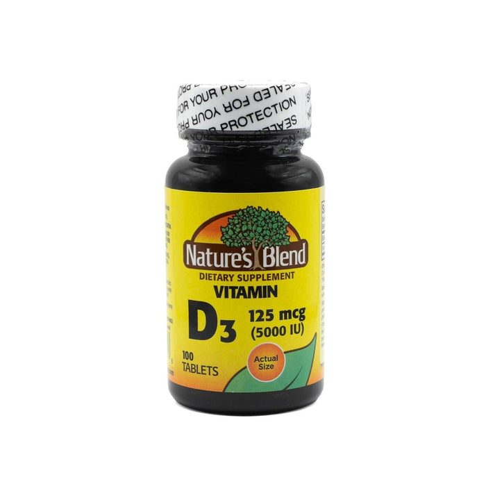 Nature's Blend® Vitamin D3 5000 IU 100 Tablets by Pasteur Pharmacy