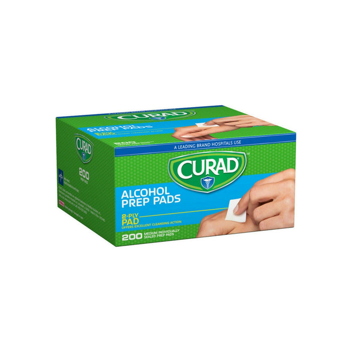Curad Sterile Alcohol Swabs, Thick & Absorbent Prep Pads – 70% Isopropyl Alcohol, 200 Count by Pasteur Pharmacy