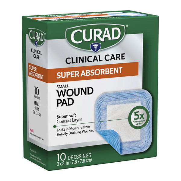 Curad Super Absorbent Wound Pad, Small by Pasteur Pharmacy