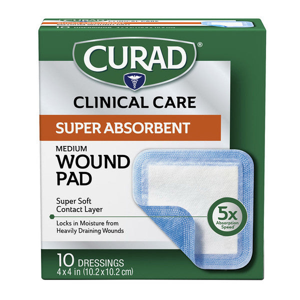 Curad Super Absorbent Wound Pad, Medium by Pasteur Pharmacy