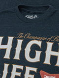 Miller High Life Champagne of Beers T-Shirt - Heather Navy Blue by Tee Luv