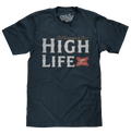 Miller High Life Champagne of Beers T-Shirt - Heather Navy Blue by Tee Luv