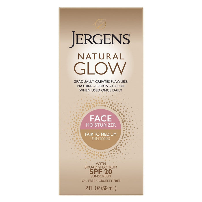 Jergens Natural Glow, Face Daily Moisturizer, SPF 20, Fair To Medium, 2 Fl Oz (59 Ml) by Pasteur Pharmacy