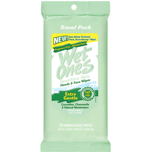 Wet Ones Sensitive Skin Extra Gentle Wipes Hand & Face by Pasteur Pharmacy