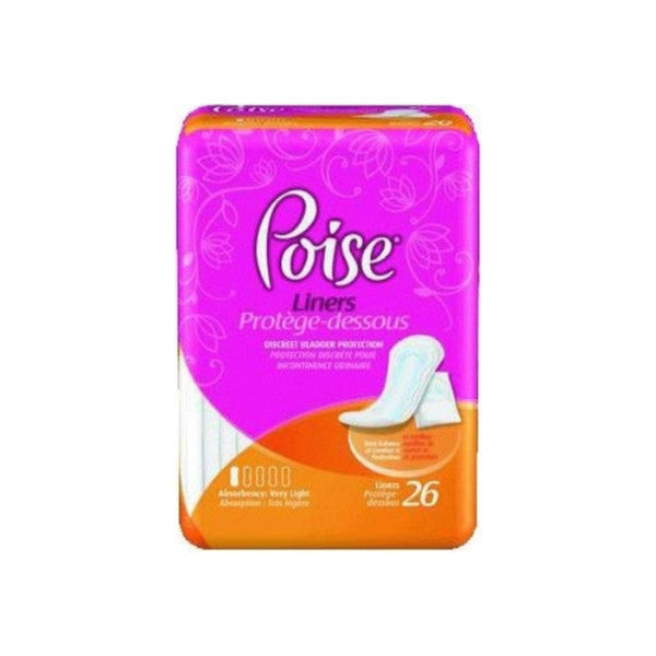 Poise Incontinence Liner 812" Length Light Absorbency Absorbloc Female Disposable by Pasteur Pharmacy