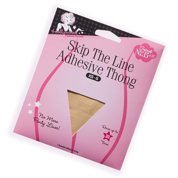 Hollywood 3 Fashion Secrets Skip The Line Adhesive Thong Reusable Size Xs/s by Pasteur Pharmacy
