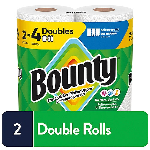 Bounty Select-A-Size Paper Towels, White, 2 Double Rolls (Equal to 4 Regular Rolls) by Pasteur Pharmacy